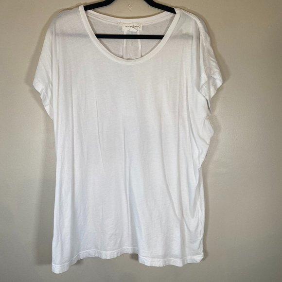 Treasure and Bond Scoop Neck White T-Shirt - Picture 2 of 5